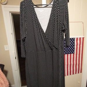 Plus size Polka-Dot Wrap Dress